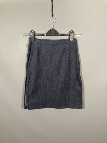 Gonna MOSCHINO DENIM Taglia UK10 W28 Blu Ottime condizioni Donna