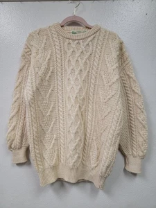 Suéter de Lana Hombre Vintage "La COLECCIÓN IRLANDESA", TALLA "L" COLOR CREMA - Imagen 1 de 6