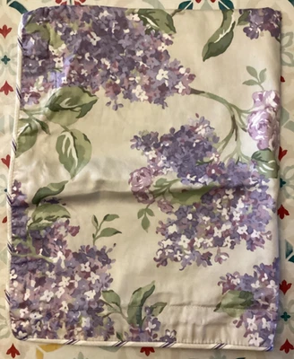 Ralph Lauren Almohada Estándar Sham Capa Elizabeth Lila Púrpura Floral Foto 1 de 4