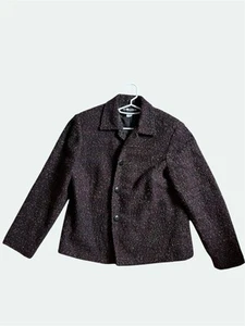 Abrigo para mujer Sag Harbor de tweed púrpura multicolor años 90 - Imagen 1 de 8