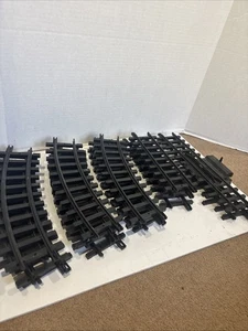 Zug Gleise neu hell 1986 16 Stück (12 gebogene 4 gerade 2 gerade Stop/Go) - Bild 1 von 5