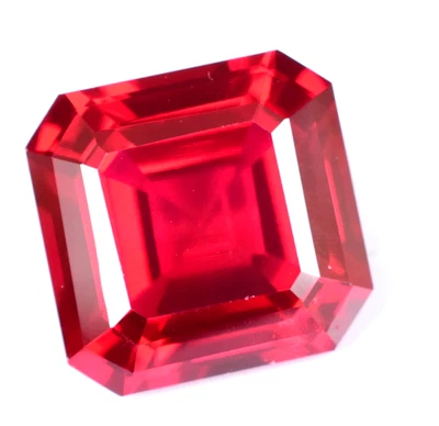 Natural MOZAMBIQUE Blood Red Ruby 31.60 CT Certified Emerald Cut Loose Gemstone - Image 1 of 4