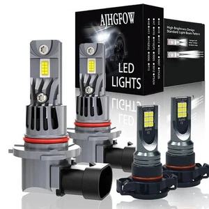 For GMC Sierra 1500 2014-2015 - 6500K LED Headlight Fog Light Bulbs Super Bright - Bild 1 von 12