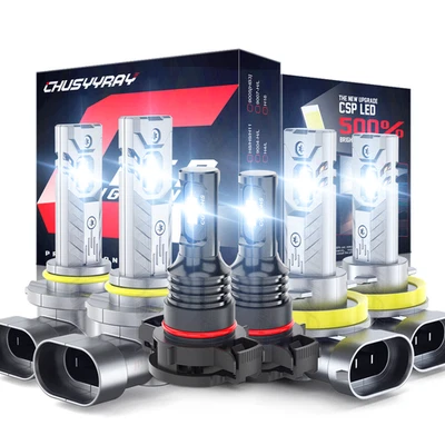 Para GMC Yukon XL 2015-2017 Kit de faros LED altos/bajos + luces antiniebla Foto 1 de 4