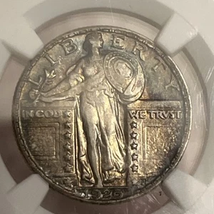 1926 Standing Liberty Silver Quarter 25C NGC XF45 Toned - Picture 1 of 6