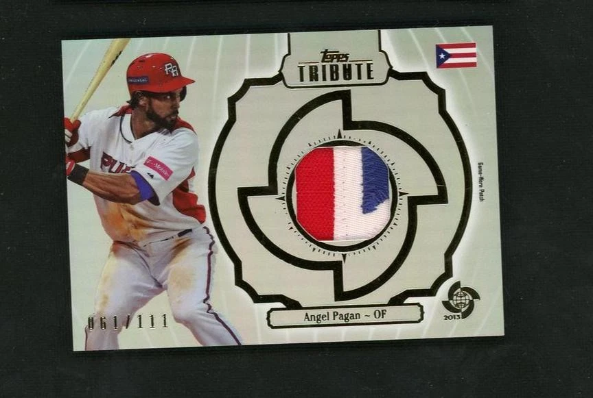 2013 Topps Tribute WBC Prime Patch Angel Pagan #WPP-AP /111 - Image 1 of 2