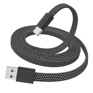 Câble USB a vers USB C câble de charge magnétique plat de 15 m câble USB C en... - Photo 1/7