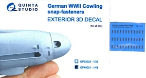 Quinta Studios 1/48 GERMAN WWII COWLING SNAP-FASTENERS For All Kits - Picture 1 of 5