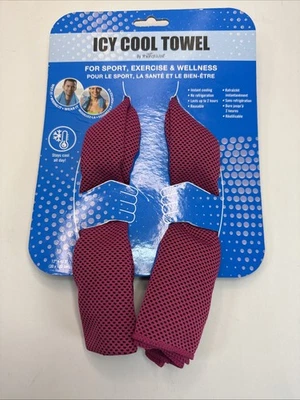 NUEVA Toalla Icy Cool de TheraWell para Deporte Ejercicio y Bienestar en Rosa Foto 1 de 2