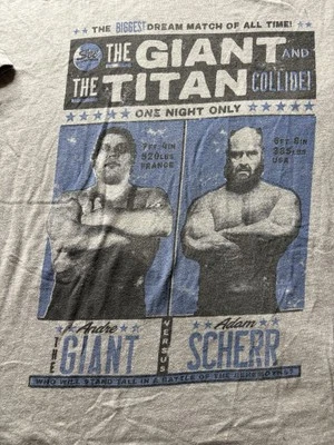 Dream Match Andre the Giant Braun Strowman T-Shirt adam scheer  wrestling xl - Image 1 of 4