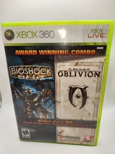 Bioshock & The Elder Scrolls: Oblivion Bundle Microsoft Xbox 360 Clean & Tested - Picture 1 of 6