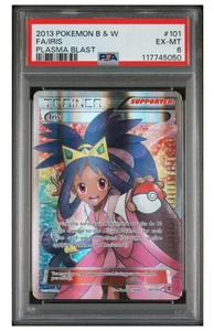 Full Art Iris 101/101 PSA 6 2013 Pokemon B & W FA/IRIS PLASMA BLAST - Picture 1 of 2