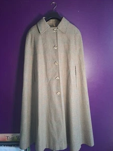 Mantello uomo reversibile tweed e gabardine vintage anni 60 taglia grande inglese  - Foto 1 di 14