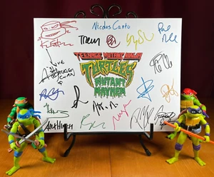 Teenage Mutant Ninja Turtles: Mutant Mayhem Title Card Signed Autograph Reprints - Picture 1 of 5