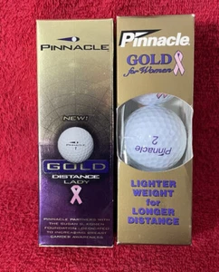 6 Pinnacle Gold Women Lady Golf Balls Komen Breast Cancer - Picture 1 of 7
