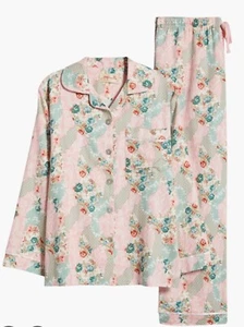 Papinelle Women's M Sasha Cozy PJ Full Length Pants & Shirt Pajama Set $119 Pink - Picture 1 of 9