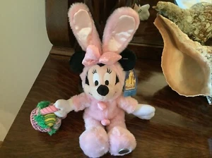 2003 Disney Minnie Mouse Plüsch Ostern rosa 12 Zoll Fußanhänger Themenpark Edition - Bild 1 von 9