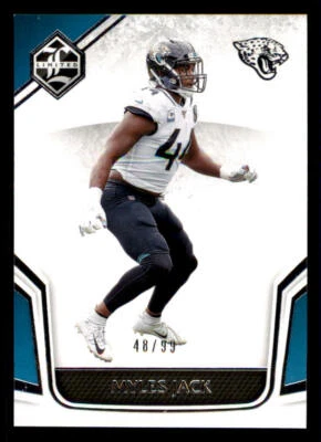 2019 Limited Silver Spotlight #35 Myles Jack /99 - Image 1 of 2