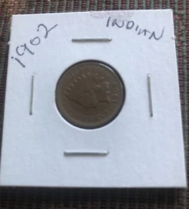 1902 Indian Head Cent - Scarce Fine Better Date VG No Reserve M053 - Picture 1 of 2