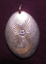 Swank Anhänger für eine Halskette mit kleinem Steinchen oval goldfarbend Nr.1916