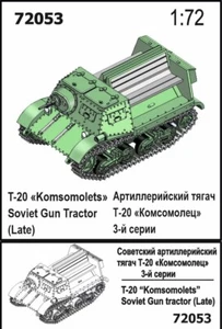"ZEBRANO" 72053 T-20 «Komsomolets» tractor cañón soviético (tarde) 1/72 - Imagen 1 de 3