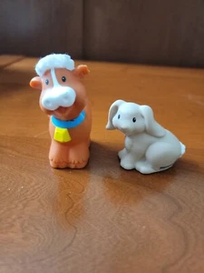 little people animals Brown Cow And Rabbit - Picture 1 of 3