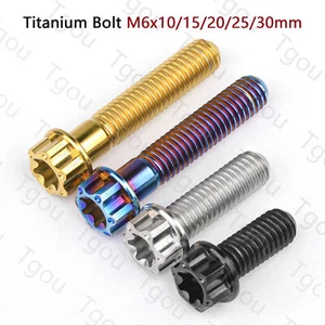 Tgou Titanium Bolt M6x10 15 20 25 30mm Fancy Flange Torx Screws for Motorcycle - Picture 1 of 10