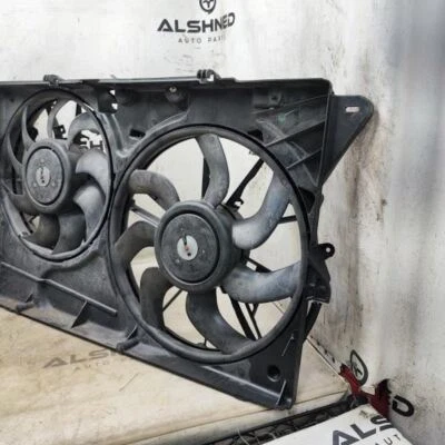 2013-2016 Lincoln MKS Dual Radiator Cooling Fan Motor Assembly DG1Z-8C607-K OEM - Image 1 of 4