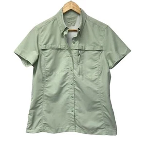LL Bean Damengröße Small Activewear Oberteil belüftet Angeln Wandern Outdoor grün - Bild 1 von 9