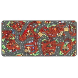 Spielteppich BAUSTELLE Kinderteppich Straßenteppich Auto Wohnteppich versch Größ - Bild 1 von 39