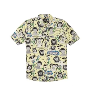 VOLCOM SURF VITALS OZZY WOVEN SHORT SLEEVE SHIRT - GLIMMER YELLOW Size XXL - Picture 1 of 11