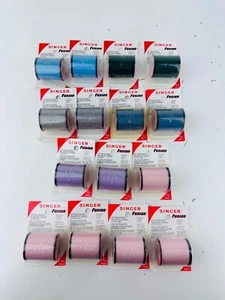 Lot of 15 Singer Fusion Cotton Covered Polyester Thread NOS - Picture 1 of 1