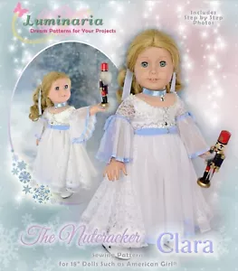 Printed Pattern 18" Doll Clothes American Girl Elsa Frozen Holiday Nutcracker - Picture 1 of 14