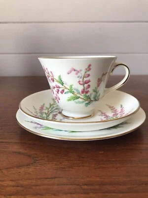 Vintage Royal Doulton Bell Heather Tea Trio Cup Plate Saucer Made In England - image 1 of 4