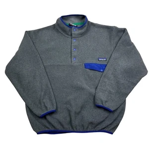 Pullover polar Patagonia Synchilla Snap-T gris azul talla S para hombre - Imagen 1 de 12