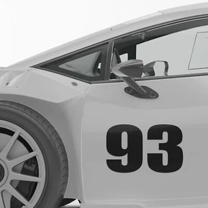 2 pcs Custom Die-Cut Magnetic Racing Numbers - Tight Fit, Waterproof & Mud-Proof - Picture 1 of 5