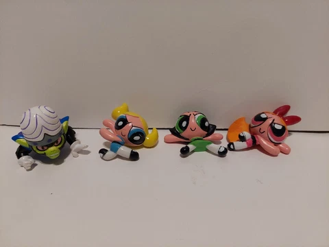 Powerpuff Girls Action Figures  Buttercup Bubbles Blossom Mojo Jojo 2001 Cover