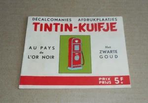 Ancienne PETITE planche décalcomanies DAR TINTIN pays de l'or noir COMPLET 60s - Bild 1 von 5