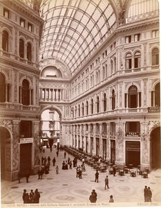 Albumen Naples Interno della Galleria Umberto Ernesto Mauro Edizioni Brogi 10210 - Picture 1 of 1