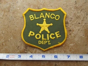 VERALTETER Vintage State of Texas Blanco Police Department Schulteraufnäher - Bild 1 von 2
