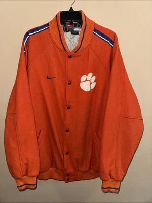 2X Abrigo de Lana Clemson Tiger Naranja Púrpura Nike para Hombres, Forro Acolchado De Colección  Foto 1 de 4