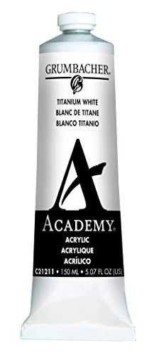 Grumbacher Academy Acrylic Paint – Titanium White, 150ml Tube (5.07 oz) - Image 1 of 1