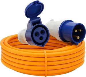 Extension Lead Cable 240v 16amp 10 Meters - Mains Electric Hook Up Cable with 3- - Picture 1 of 7