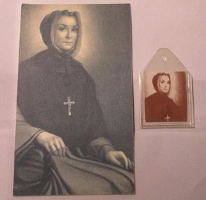 Blessed Card & Relic of St. Marguerite d'Youville - Protection against Fire - Picture 1 of 5