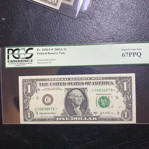 💎 2003 A $1 FRB Dollar PHILI Star Replacement Note Gem PCGS Rare 67 Superb PPQ - Picture 1 of 5