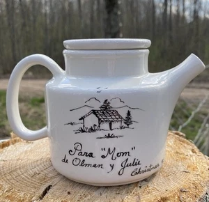 Porcelanas y Ceramicas - Vintage Small Tea Pot - 1992 - "Para Mom De Olmen Y..." - Picture 1 of 14