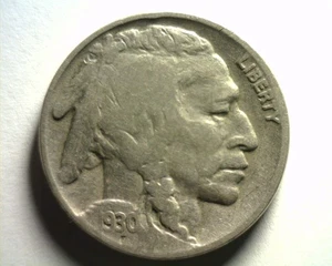 1930 BUFFALO NÍQUEL FINO+ F+ BONITA MONEDA ORIGINAL DE BOBS COIN ENVÍO RÁPIDO 99c - Imagen 1 de 2