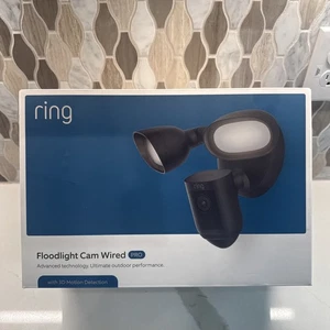 Brand New Ring Floodlight Cam Pro Outdoor Wired Wi-Fi 1080p Network Camera Black - Picture 1 of 5
