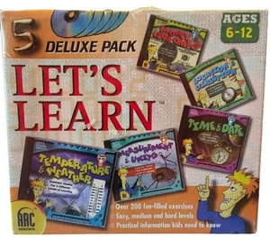 Lets Learn 5 CD Educational Deluxe Pack Ages 6-12  NEW 37766cd - Picture 1 of 4