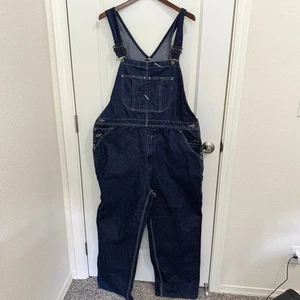VTG Sears Roebucks Bib Overalls Carpenter Blue Denim Pockets Men’s 44X30 Farm - Bild 1 von 13